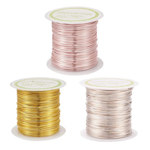 Plated Copper Wire Jewelry Beading String Cord Silver Golden