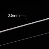 0.6mm 7-Strand Nylon Coated Tiger Tail Beading Wire, Light Grey
