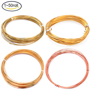 Square Copper Wire 18/20 Gauge 33ft Half Hard Yellow Brass for Jewelry Findings