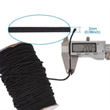 2mm Round Elastic Thread Cords 70m/roll Jewelry Mask Sewing Material