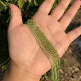 Natural Peridot Round Spacer Beads for Jewelry Making DIY