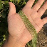Natural Peridot Round Spacer Beads for Jewelry Making DIY