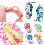 Clay Flip Flop Charms Pendant for Jewelry Making