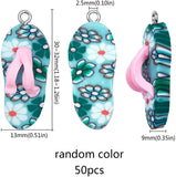 Clay Flip Flop Charms Pendant for Jewelry Making
