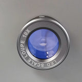 10X Full Metal HD Magnifying Glass USB Charging Lens Loupe With Scale