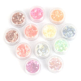 12 PCs Shell Resin Jewelry Craft Filling Material Mix Crystal Glue