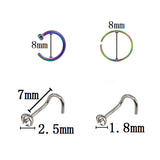 18G 20G Professional Piercing Kit Stainless Steel Body Jewelry