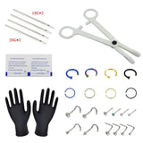 18G 20G Professional Piercing Kit Stainless Steel Body Jewelry