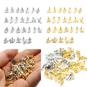 26PCs Capital Alphabet Charms Multicolor Pendants DIY Jewelry Making 13x9mm