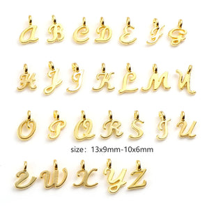26PCs Capital Alphabet Charms Multicolor Pendants DIY Jewelry Making 13x9mm