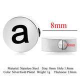 26pcs A-Z Letter Beads Initial Name Charms For Bracelet Making