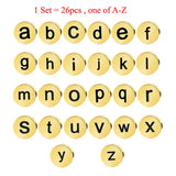 26pcs A-Z Letter Beads Initial Name Charms For Bracelet Making