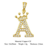 26pcs A-Z Letter Charms Initial CZ Pendants for DIY Necklace Bracelet