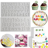2PCS Letter Kitchen Sugar Silicone Mold Cake Decorating Tool Set