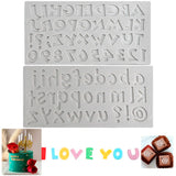 2PCS Letter Kitchen Sugar Silicone Mold Cake Decorating Tool Set