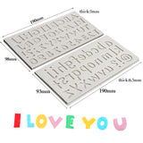 2PCS Letter Kitchen Sugar Silicone Mold Cake Decorating Tool Set