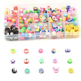 300pcs Mixed Polymer Clay Beads With Box DIY Charms Beads For Jewelry Making