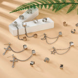 304 Stainless Steel Ear Cuff Wrap Earring Clip On for Men Women