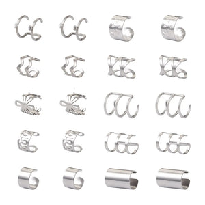 304 Stainless Steel Ear Cuff Wrap Earring Clip On for Men Women