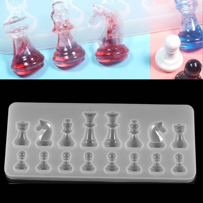 3D International Chess Silicone Molds for DIY Jewelry Crafts