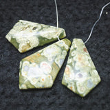 3PCS Nature Kambaba Stone Pendants Women's Necklace Designs Natural Beads