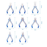 45 Carbon Steel Pliers Tools Kit for DIY Jewelry Making Gray
