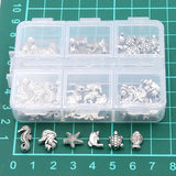 Marine Life Charms Kit for Jewelry Making with Box