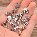 Marine Life Charms Kit for Jewelry Making with Box