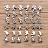 Marine Life Charms Kit for Jewelry Making with Box