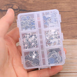 60Pcs/Lot 6 Styles Cat Charm Pendant Kit for DIY Jewelry Making