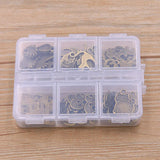 60Pcs/Lot 6 Styles Cat Charm Pendant Kit for DIY Jewelry Making