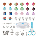 DIY Jewelry Making Kit with Acrylic Beads, Alloy Pendants, Clasps, Earring Hooks