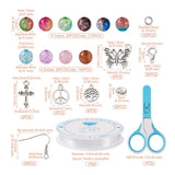 DIY Jewelry Making Kit with Acrylic Beads, Alloy Pendants, Clasps, Earring Hooks