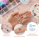 DIY Jewelry Making Kit with Acrylic Beads, Alloy Pendants, Clasps, Earring Hooks