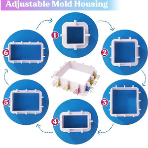 Adjustable Demoulding Blocks Mold Housing Set for Silicone Molds Making