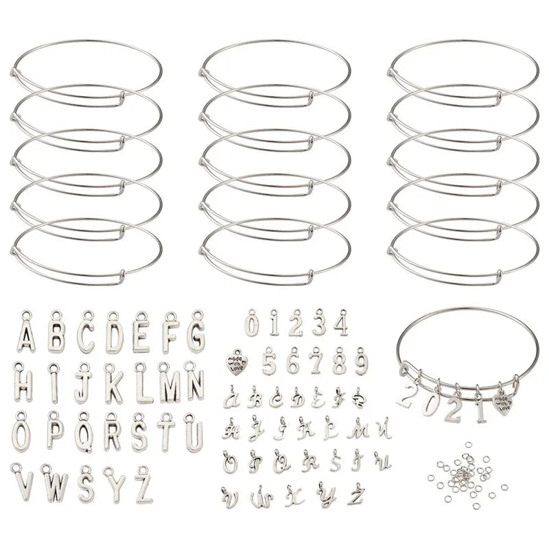 Alloy Pendants Steel Bangles Brass Rings Jewelry Making DIY Bangle Accessories