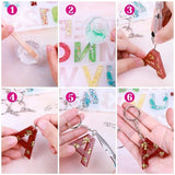 Alphabet Letter Number Mold Keychain Pendant for DIY Crafts