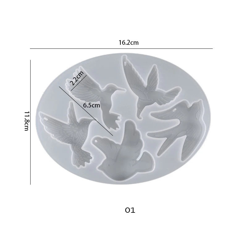 Bird Wind chimes Resin Mold DIY Epoxy Resin Mold UV Cyrstal Silicone Mold