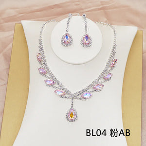 Bridal Water Drop Rhinestone Jewelry Set for Wedding
