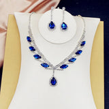 Bridal Water Drop Rhinestone Jewelry Set for Wedding