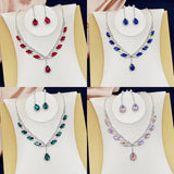 Bridal Water Drop Rhinestone Jewelry Set for Wedding