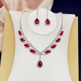 Bridal Water Drop Rhinestone Jewelry Set for Wedding