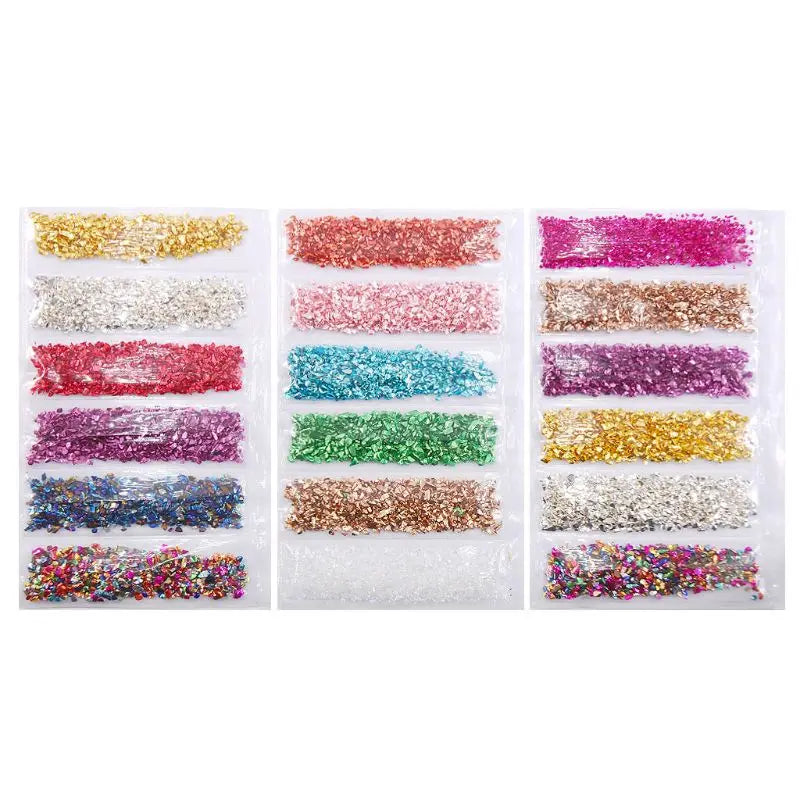 Glass Stones Crystal Epoxy Resin Filler DIY Nail Art Decorations