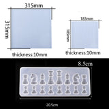 Chess Board Crystal Epoxy Resin Mold Silicone Mould DIY Crafts Making Tool