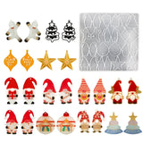 Christmas Earrings Resin Mold Xmas Silicone DIY Crafts Jewelry Casting Tools