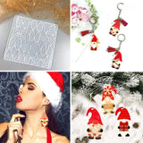 Christmas Earrings Resin Mold Xmas Silicone DIY Crafts Jewelry Casting Tools