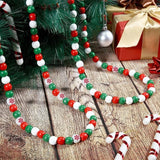 Christmas Wood Bead Garland Reindeer Charms for DIY Making Kit