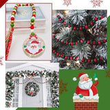 Christmas Wood Bead Garland Reindeer Charms for DIY Making Kit