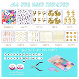 Polymer Clay Beads Kit with Pendant Accessories for Bracelet Making