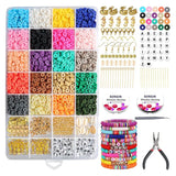 Polymer Clay Beads Kit For Bracelet Making with Pendant Accessories